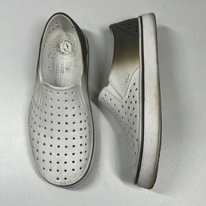 Native Jefferson White & Gray Slip On Shoes Women's Size 8